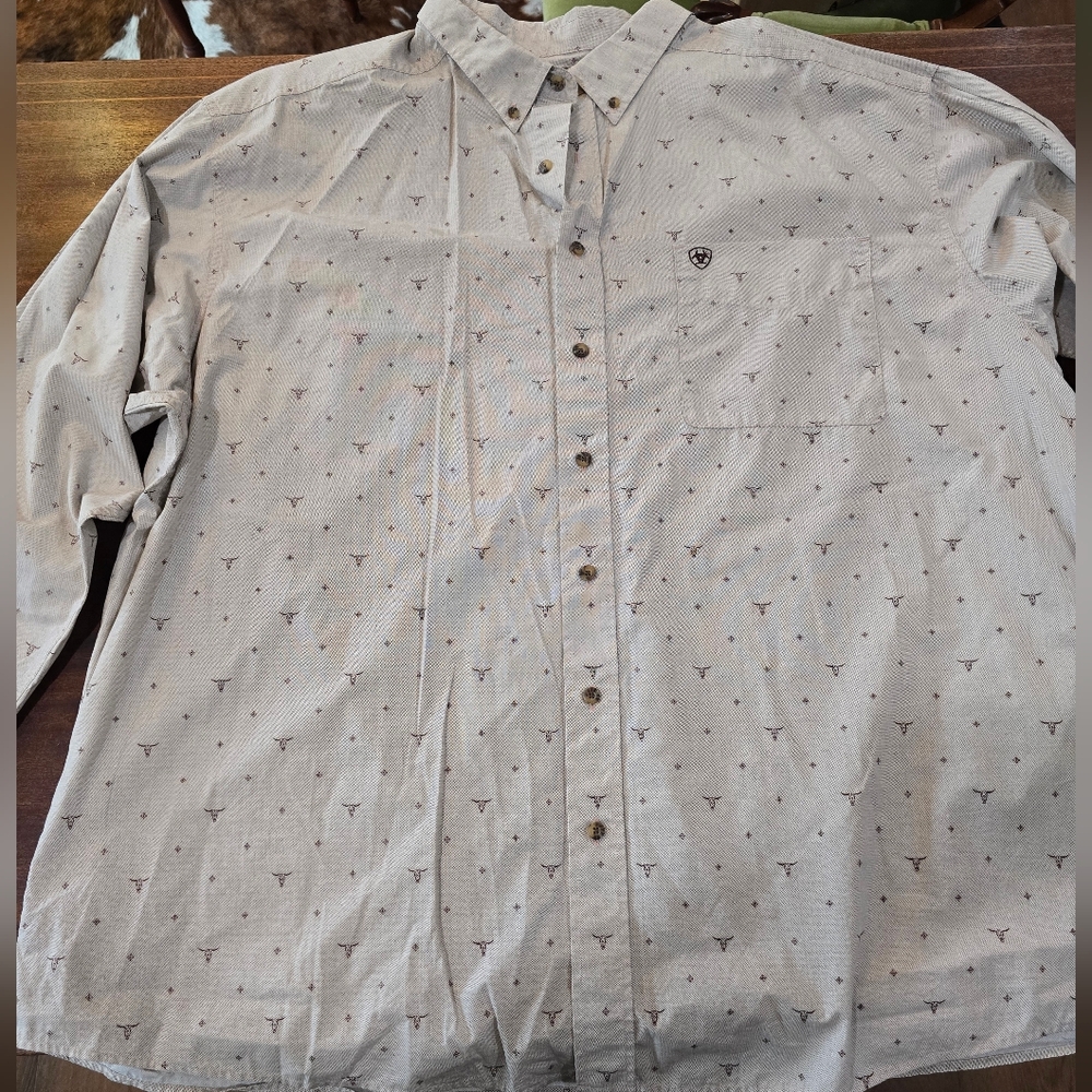 NWOT Men's Ariat 3xl button down Long Sleeve shirt